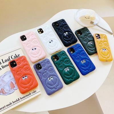 China Doraemon Luxury Leather Mobile Phone Anti-fall Design Back Cover For iPhone 12 13 Mini Pro Max Case for sale