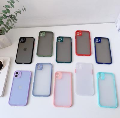 China Anti-fall RTS Drop Shipping Back Skin Feel Matte Shockproof PC TPU Phone Cover Case For iphone 7 8 plus X Xs Xr 11 12 13 pro max for sale