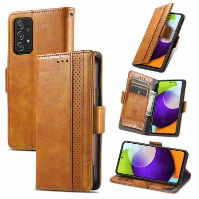 China Shockproof Magnetic Narrow Flip PU Cell Phone Wallet Leather Case For Samsung Galaxy A72 A52 A51 A71 A82 5G S21 Plus for sale