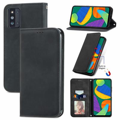 China Luxury Designer Shockproof Magnetic Flip Leather Phone Wallet Case For Samsung Galaxy F52 A03s A22 A52 A72 A32 A02s S21 Fe 4G 5G for sale