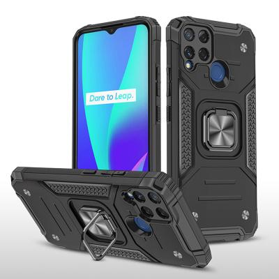 China Anti-fall Protect Phone Back Cover For OPPO Realme 5 5S C3 5i 6i C11 C15 Rugged Case With Ring Car Holder for sale