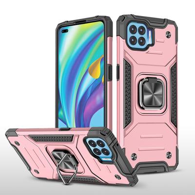 China Rugged 360 Anti-fall Protect Phone Back Cover For OPPO F17 Pro Reno4 Reno5 Lite Case With Ring Car Holder for sale