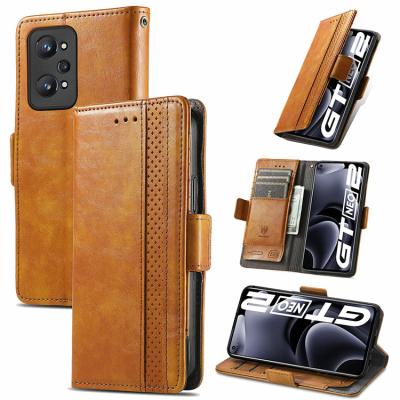 China Shockproof Magnetic Narrow Flip PU Cell Phone Wallet Leather Case For Realme GT Neo2 5 6 6i 7 7i pro C11 V11 V15 C21Y C25S for sale