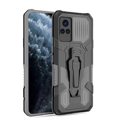 China Military Grade Anti-drop Protect TPU PC Built In Kickstand Magnetic Armored Mobile Phone Shell Case For Vivo V17 V19 V21 V20 Y72 Y31 Y51 for sale