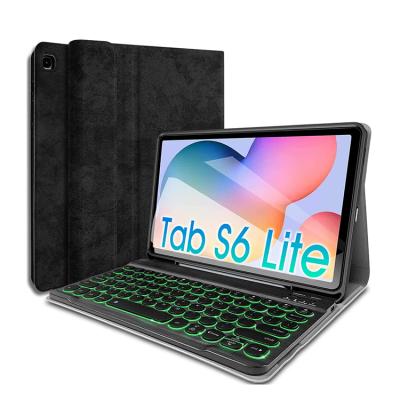 China For Samsung Tab S6 Lite Factory Wholesale High Quality Radio Connect Keyboard Leather Protect Cover Shell For Samsung Tab S6 Lite Case for sale