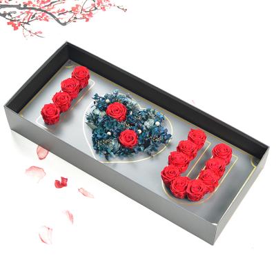 China Beautiful Preserved Colorful Competitive Price Factory Dried Flower Rose Flower Birthday Gift Box Christmas Gift Woman for sale