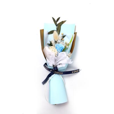 China Real Flower Bouquet Valentine's Day Gift Touch Dry Preserved Bouquet For Best Gifts 17*9*6 for sale