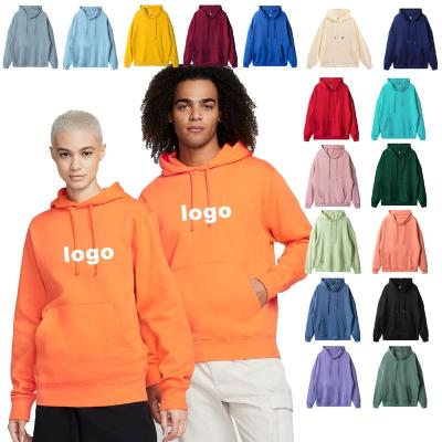 China Anti-pilling High quality custom logo 400G 100% cotton heavyweight Fleece Blank Oversized Plus Size Men'S Hoodies for sale