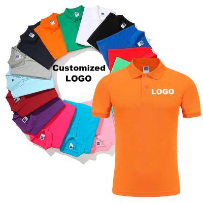 China Anti-Shrink Sublimation Blank Polyester Golf T Shirts Plain T-shirts Custom Logo Polo T Shirt Printing Plus Size Men's Polo Shirts For Men for sale