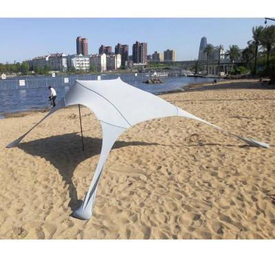 China Sunshade Lightweight Sun Shelter Shelter Tent Spandex Sun Shelter Spandex Beach Parasol Quick Fly Tarp Outdoor Ultralight Launch Tent With Sandbags for sale