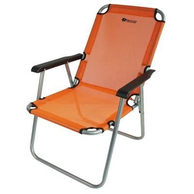 China handrest comfortable & breathable textilene materials folding camping chair outdoor fishing chair with armrest camping beach chair for sale