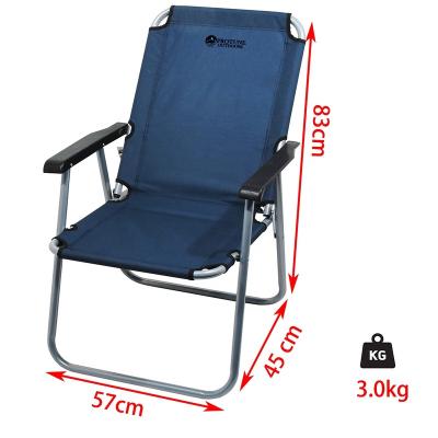 China handrest comfortable & Breathable Materials Camping Chair Foldable Outdoor Fishing Chair With Armrest Camping Beach Chair for sale