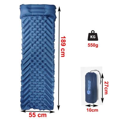 China ultralight & Compact Portable Ultralight Camping Air Mat With Pillow TPU Lightweight Air Mattress Outdoor Camping Inflatable Mat for sale