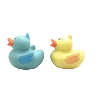 China Soft Natural Rubber Toy Baby Bath Toys Latex Duck Teething Gift Food Grade Chewing Toys for sale