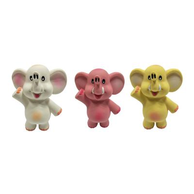 China Toy Factory Hot Sale Soft Multiple Colors Available BPA Free Natural Rubber Elephant Baby Teether Toys Gift Set for sale