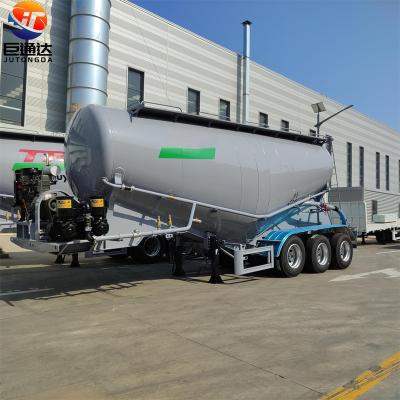 China High quality low price v shape 30-70cbm powder tanker trailer JT brand truck trailer with air compressor for sale