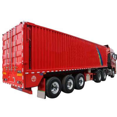 China Truck trailer 3 axles hauling trailer 40ft box van type 53ft enclosed semi van semi trailer for sale