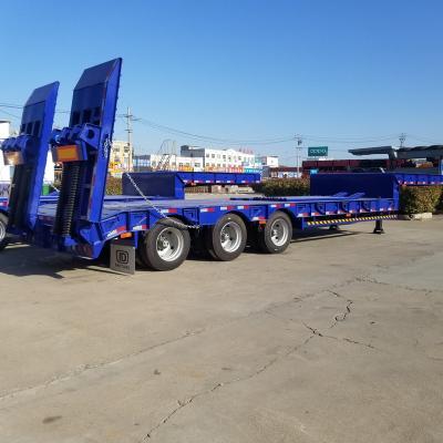 China Brand 3 AxlTruck 3 Bed Transport JT Construction Machinery Semi Trailer AxlTruck 80 Ton Lowboy Loader Lowbed Low Axle 60 Ton Lowboy Loader Lowbed Low For Sale for sale