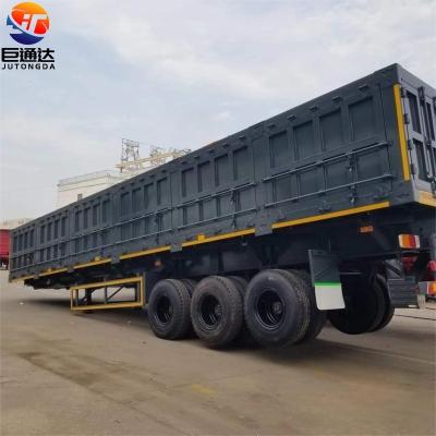 China Direct Enclosed Truck Trailer JT Brand Quality Side Tipper Tipping Dump Truck Trailer for sale