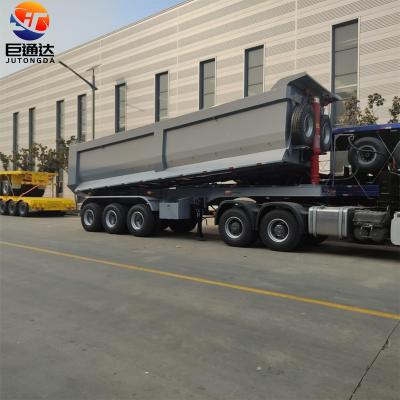 China 70 Ton End Dumping Dumper Cargo Semi Truck Trailer 3/4/5 Axles Dump Trailer 50t For Sale for sale