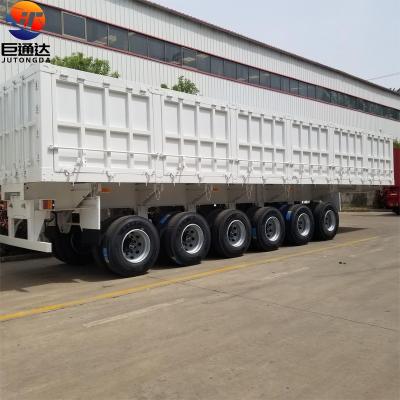 China China Manufacturer High Side Wall Tipper Trailer JT Brand Truck Dump Cargo Trailer For Transport Cargo Livestock for sale