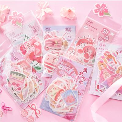 China Small washi bread girl Sakura bread girl gift bag diary sticker washi sticker pink set stickers self-adhesive paper new ones for sale