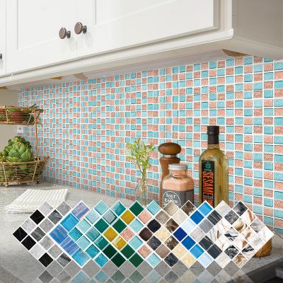 China Waterproof+ECO-Friendly Waterproof+ECO-Friendly Kitchen Bathroom Wallpaper Bathroom Mosaic Wall Tile Sticker For Sideboard 15pcs/set for sale