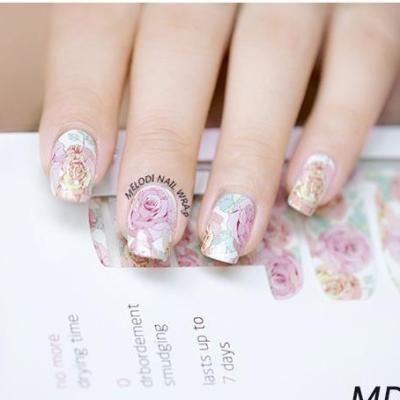 China Adesivi personalizzati new design fashion art nail wrap sticker full wholesale self adhesive nail sticker for sale