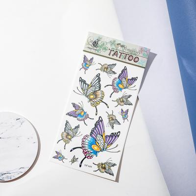 China Temporary Temporary Butterfly Tattoo Sticker For Women Man Art Tattoo Sticker Factory Direct Custom Made for sale