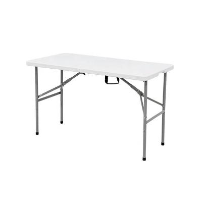 China 6ft 180cm Rectangle Durable HDPE Material Outdoor Picnic Plastic Fold In Half Tables for sale