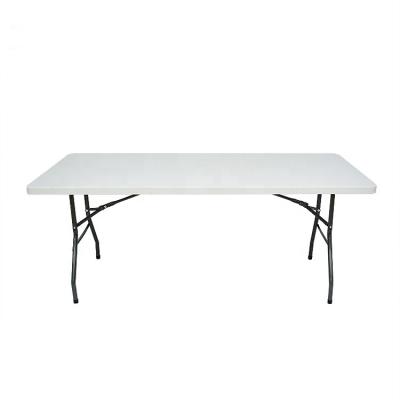 China Commercial Outdoor Portable 6foot Rectangle Plastic Folding Tables Cheap Durable Material for sale