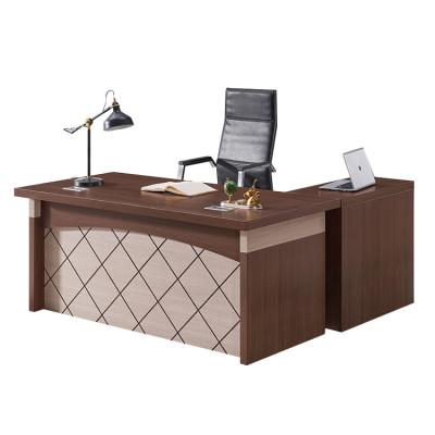 China China Manufacturer Modern Luxury L Shaped Office Desk Executive Office Furniture With Drawer Melamine MDF Side Desk for sale