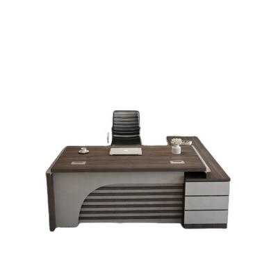 China 2020 New Product Series Modern Walnut Square Furniture Steel Office Desk Shelf Manager With Drawers Desk Series for sale