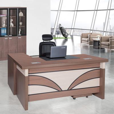 China Factory Wholesale Modern Office Furniture With Drawers Walnut Office Desk Modern Solid Wood Executive Series for sale