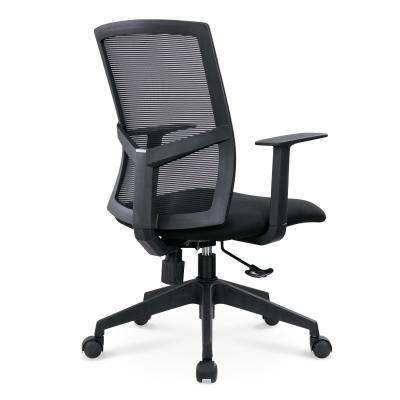 China Medium Back (Height) Adjustable Mid Back Fabric Chair Mesh Swivel Modern Staff Office Chair for sale