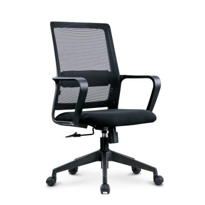 China Office Chair Adjustable Mesh Staff Swivel Chair Fabric Solution Medium (Height) Back White Modern Office Chair for sale