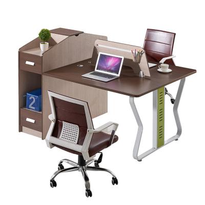 China Modern High Quality Modular Office Furniture Desk 2 Seats With Drawers Office Workstation for sale