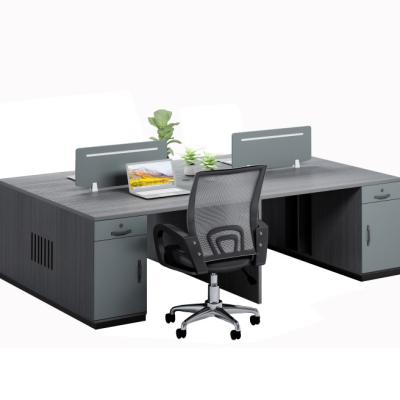 China 2021 New Model 4 Person MDF Computer Desk Modern Modern Design Office Partition for sale