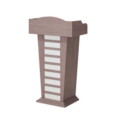 China Classic Wooden Podiums Office Desk Reception Desk Smart Podium W700*D500*H1180 Mm for sale