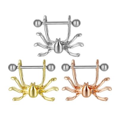 China Fashionable Surgical Steel Barbell Nipple Skull Clear Nipple Rings Bars Nipple Piercing for sale