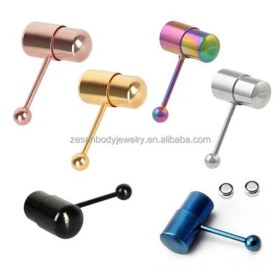 China Newest Wholesale 5pcs Mix Colors Special Design Tongue Rings Vibrating Tongue Ring Piercing Jewelry for sale