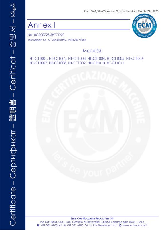 CE - Shaoxing Haotuo Machinery Co., Ltd.