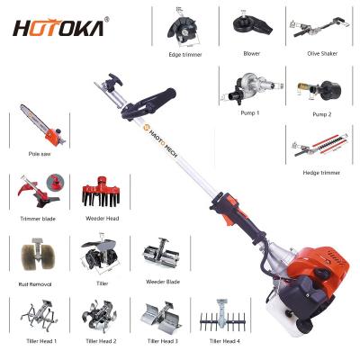 China 2-Stroke Multifunctional Hedge Trimmer Gasoline Brush Cutter Gasoline Grass Trimmer 52cc Multifunctional Machine Garden Tools for sale