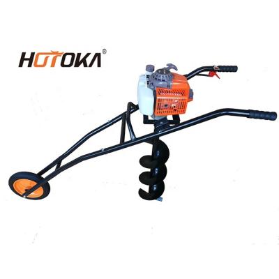 China Wheel Tree Planting Machine New Gasoline 63cc Digging Earth Auger for sale