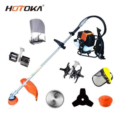 China Hot Sale Multifunction Nylon+Aluminum Backpack Grass Trimmer 52cc Gasoline Brush Cutter Brush Cutter for sale