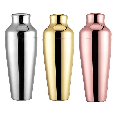 China Other Gold Cocktail Shaker Parisian Shaker Stainless Steel Cocktail Shaker for sale