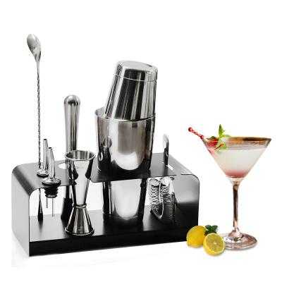 China Professional Bartender Accessories Stainless Steel Cocktail Bar Set Sustainable 8 Metal Pieces for sale