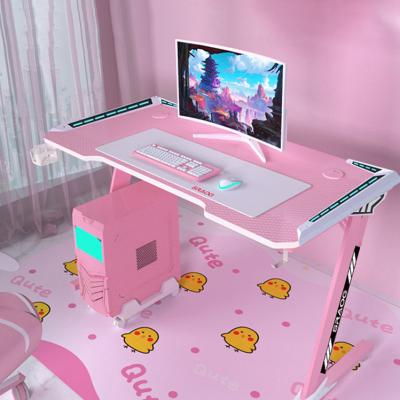 China Other Highly Used One Piece High Quality Desktop RGB Customized PC Gaming Desk for sale