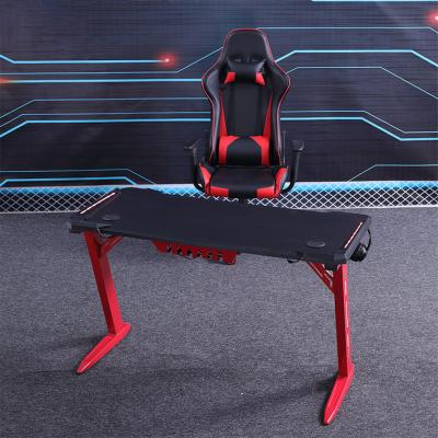 China Other New Sale Type One Piece Well Customized Adjustable E-sports Computer Desktop Gaming Desk for sale