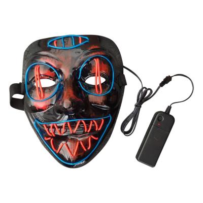 China Colorful PVC EL Wire Masks Mass Sales And Custom LED Masks Can Be Used For Different Festive Parties for sale